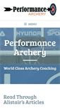Mobile Screenshot of performance-archery.com