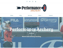 Tablet Screenshot of performance-archery.com